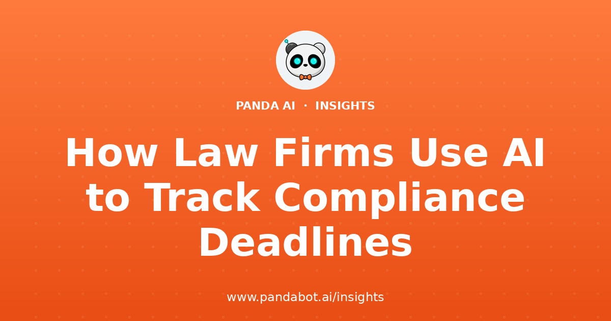 How Law Firms Use AI to Track Compliance Deadlines